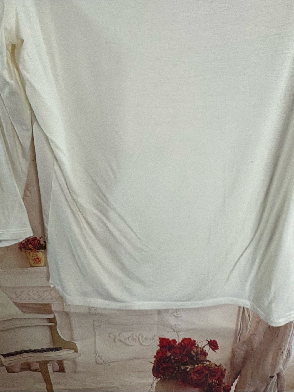 NEW The Limited Cream Scoop Neck Studded Long Sleeve Top - Picture 7 of 9